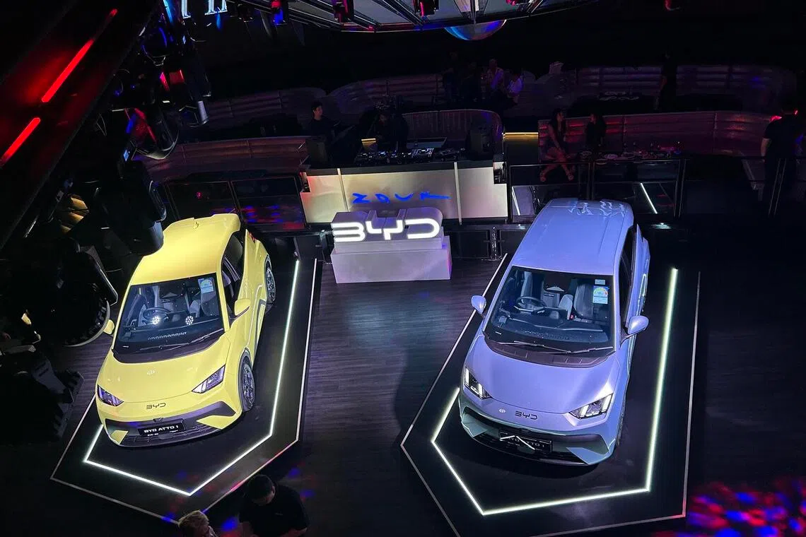 The electric BYD Atto 1 was launched at Zouk Singapore on Sept 9.