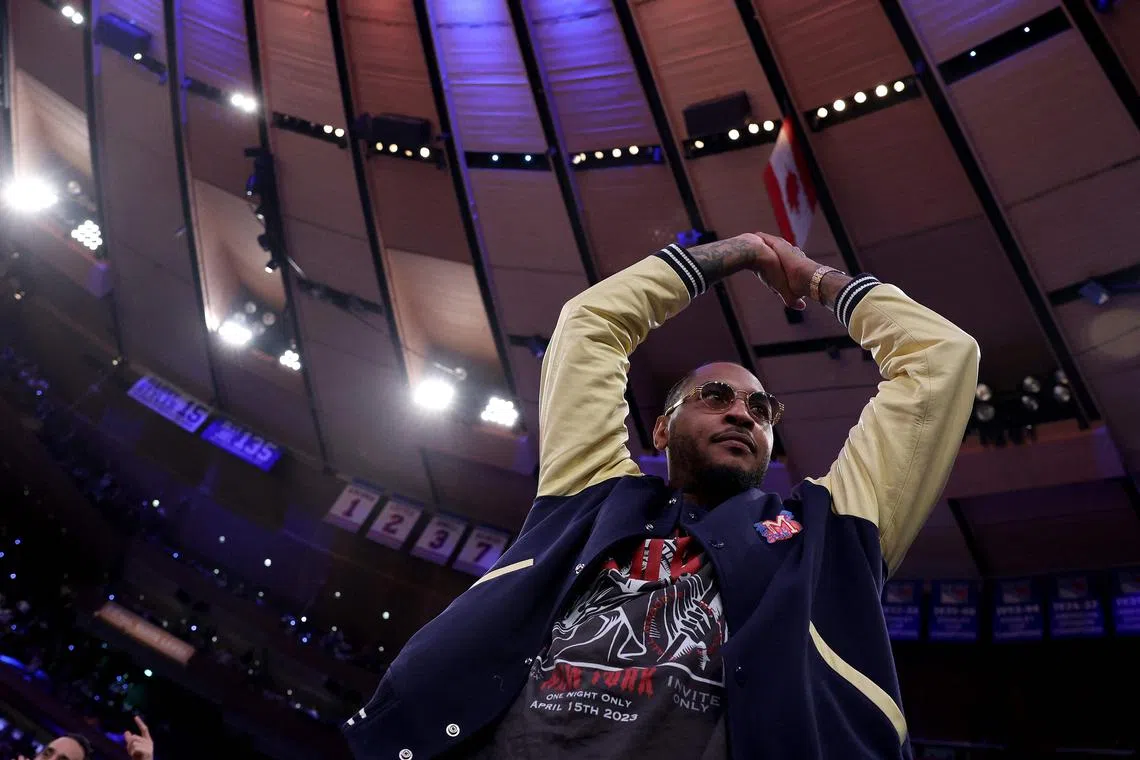 Carmelo Anthony last played in April 2022 as a reserve for the Los Angeles Lakers.