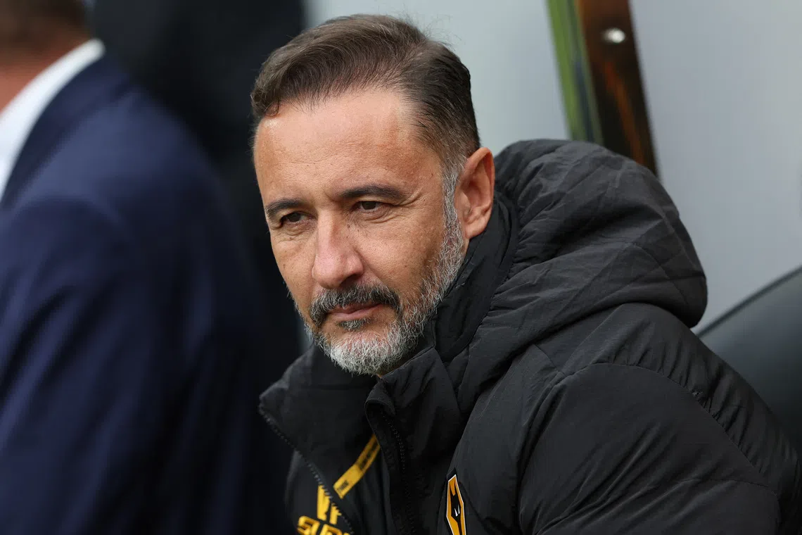 FILE PHOTO: Soccer Football - Premier League - Newcastle United v Wolverhampton Wanderers - St James' Park, Newcastle, Britain - September 13, 2025 Wolverhampton Wanderers manager Vitor Pereira before the match REUTERS/Scott Heppell/File Photo