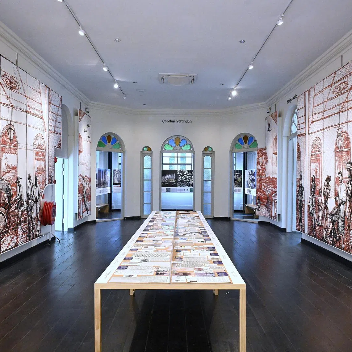 Picture taken on 29 May 2024 of Osborne House . In celebration of the museum's first anniversary at the Osborne House, The Private Museum puts on Strange Connections: Art and Architecture by Richard Hassell.

In May 2023, The Private Museum officially received the keys to the Osborne House, situated atop the hill at 11 Upper Wilkie Road. The century-old house has endured the passage of time, its walls echoing stories. From its colonial-era beginnings as a residence to hosting a myriad of occupants from different historical periods, and now a haven for the arts, the house is a vessel that encapsulates countless narratives.

Renowned as the founding director of WOHA Architects, Richard Hassell played a pivotal role in shaping the museum’s new chapter within the historic building. As part of research for the museum’s reimagining, Hassell discovered strange connections between the building's history and his own. The exhibition explores the intricate relationship between art and architecture, delving into the historical narratives of Osborne House dating back to the 1830s.

Hassell's explorations in art began in his childhood, with his practice now spanning drawing, painting, and sculpture. His passion for the scientific, philosophical, and cultural elements of patterns, systems, and networks manifests in both his architecture and art.

The showcase reflects his ongoing investigation into emergent phenomena through playful visual constructions, encouraging contemplation of the interplay between the physical and the abstract, and the historical and the contemporary.