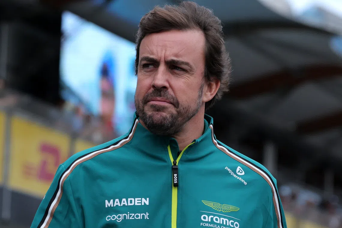 FILE PHOTO: Formula One F1 - Azerbaijan Grand Prix - Baku City Circuit, Baku, Azerbaijan - September 21, 2025 Aston Martin's Fernando Alonso before the race REUTERS/Anton Vaganov/File Photo