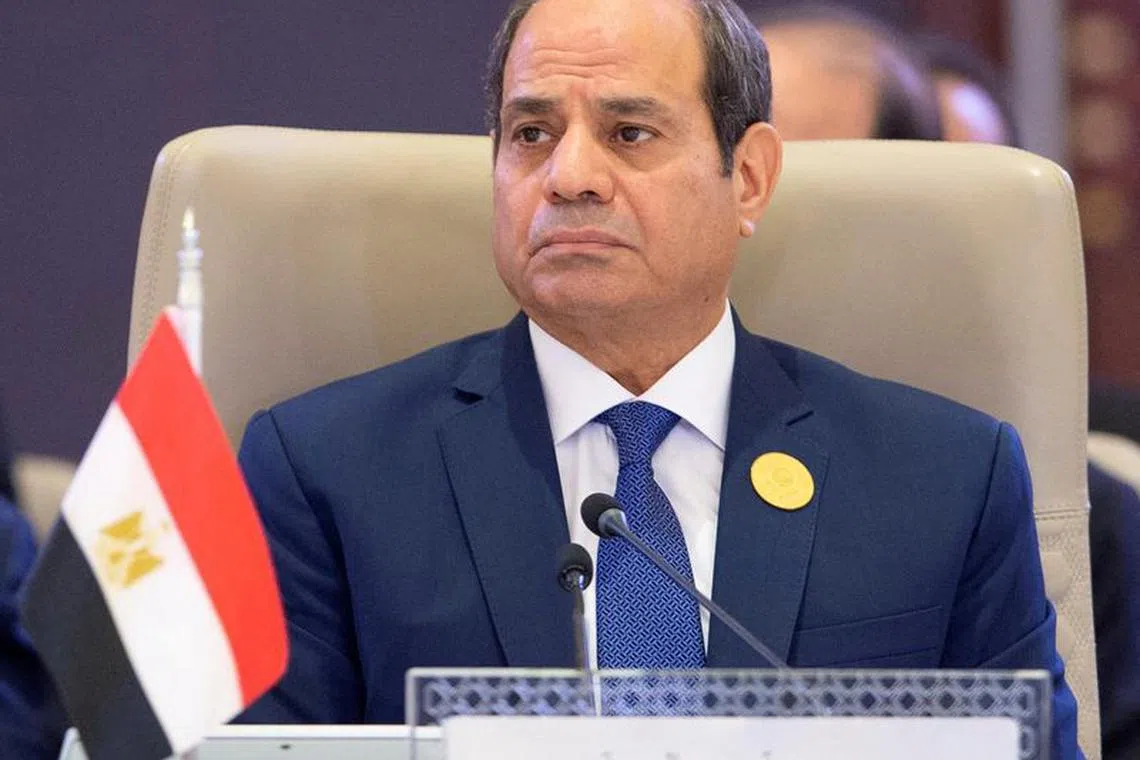 FILE PHOTO: Egypt's President Abdel Fattah al-Sisi attends the Arab League Summit in Jeddah, Saudi Arabia, May 19, 2023. Bandar Algaloud/Courtesy of Saudi Royal Court/Handout via REUTERS /File Photo