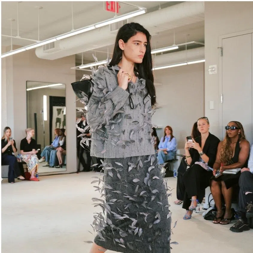 The runway was flooded with side parts at the Altuzarra spring fashion show in September 2025.