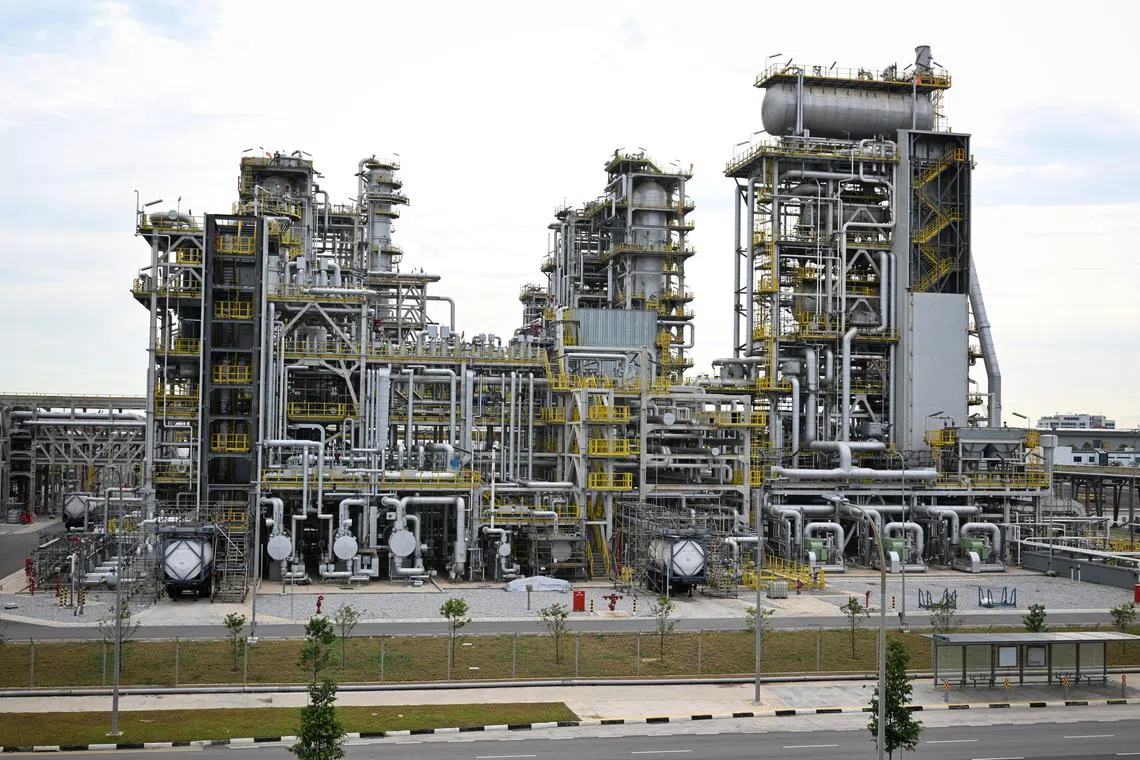 Neste’s refinery in Tuas South is the world’s largest production facility producing sustainable aviation fuel from used cooking oils and animal fats.