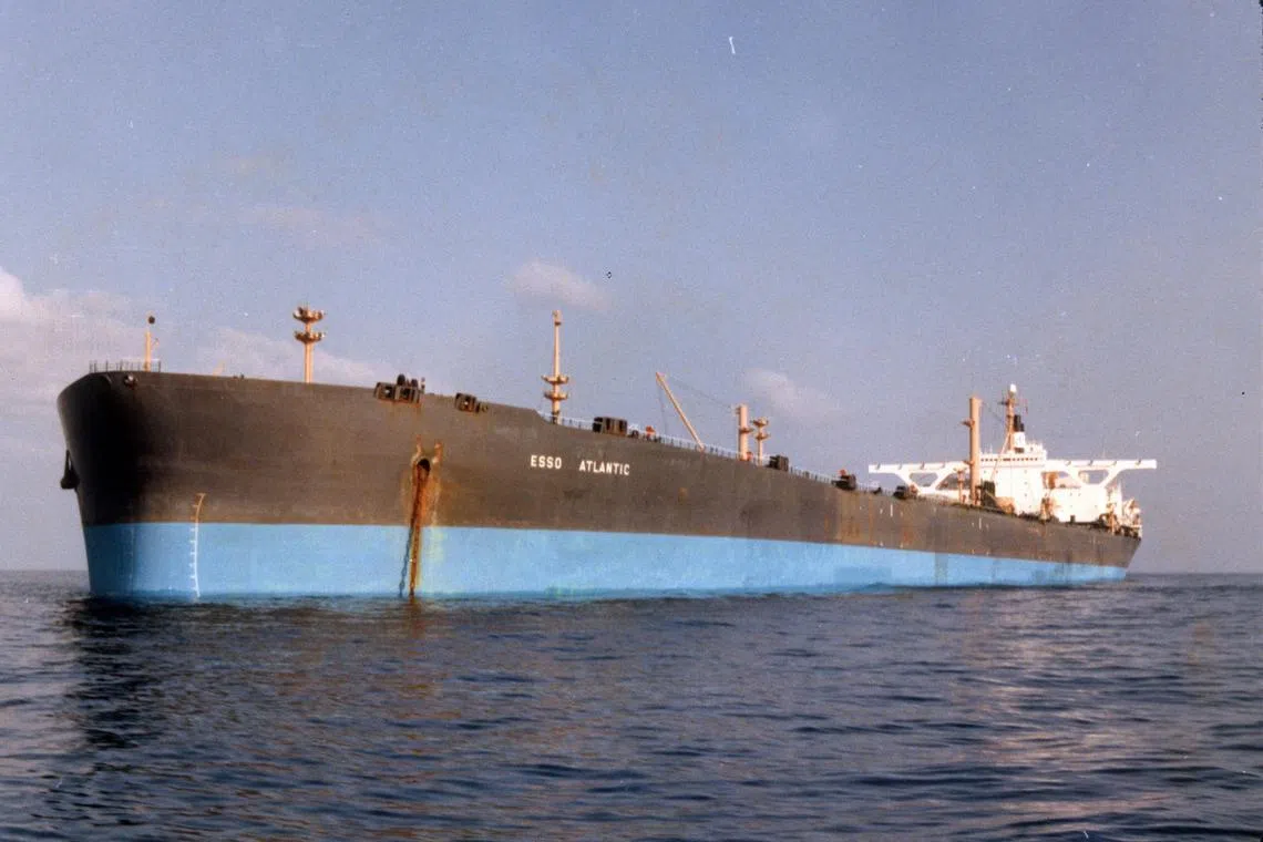 An undated photo provided by Edward Garvey shows the Esso Atlantic in 1981. The ship conducted scientific research for Exxon. (Edward Garvey via The New York Times) Ñ NO SALES; FOR EDITORIAL USE ONLY WITH NYT STORY SLUGGED EXXON CLIMATE SCIENCE BY HIROKO TABUCHI FOR JAN. 12, 2023. ALL OTHER USE PROHIBITED. Ñ