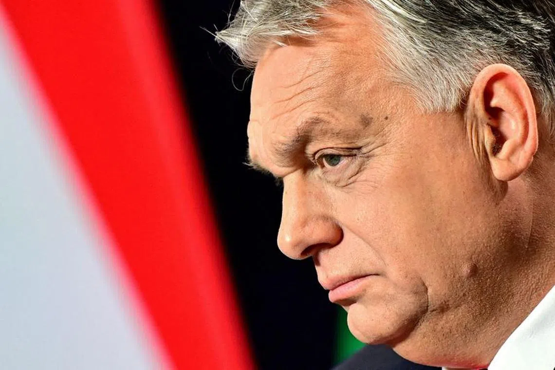 FILE PHOTO: Hungarian Prime Minister Viktor Orban holds an annual international media briefing in Budapest, Hungary, December 21, 2023. REUTERS/Marton Monus/File Photo