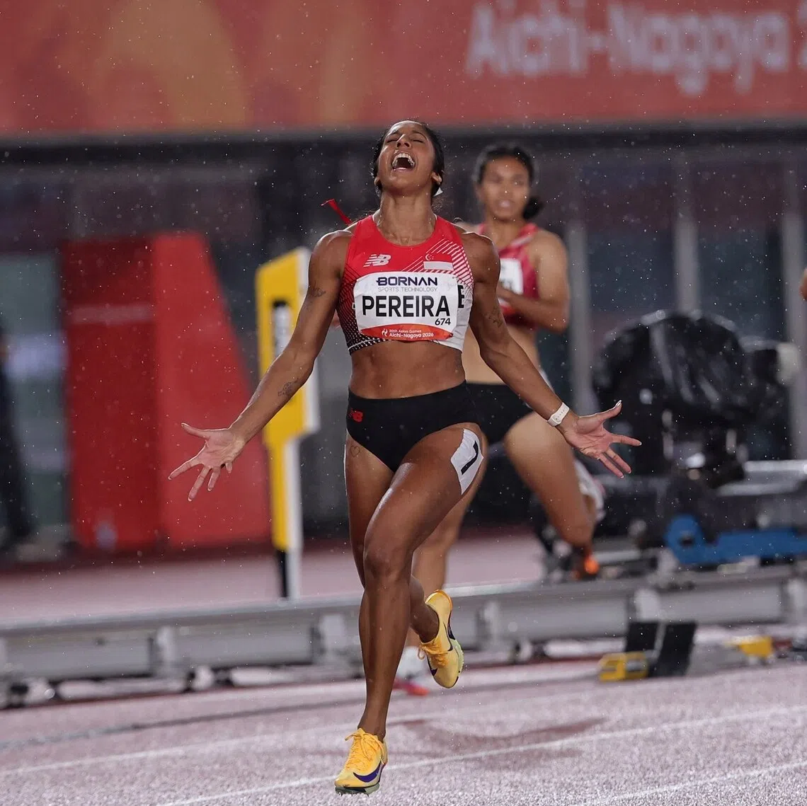 Shanti Pereira clinched gold in a season’s best 22.78sec.