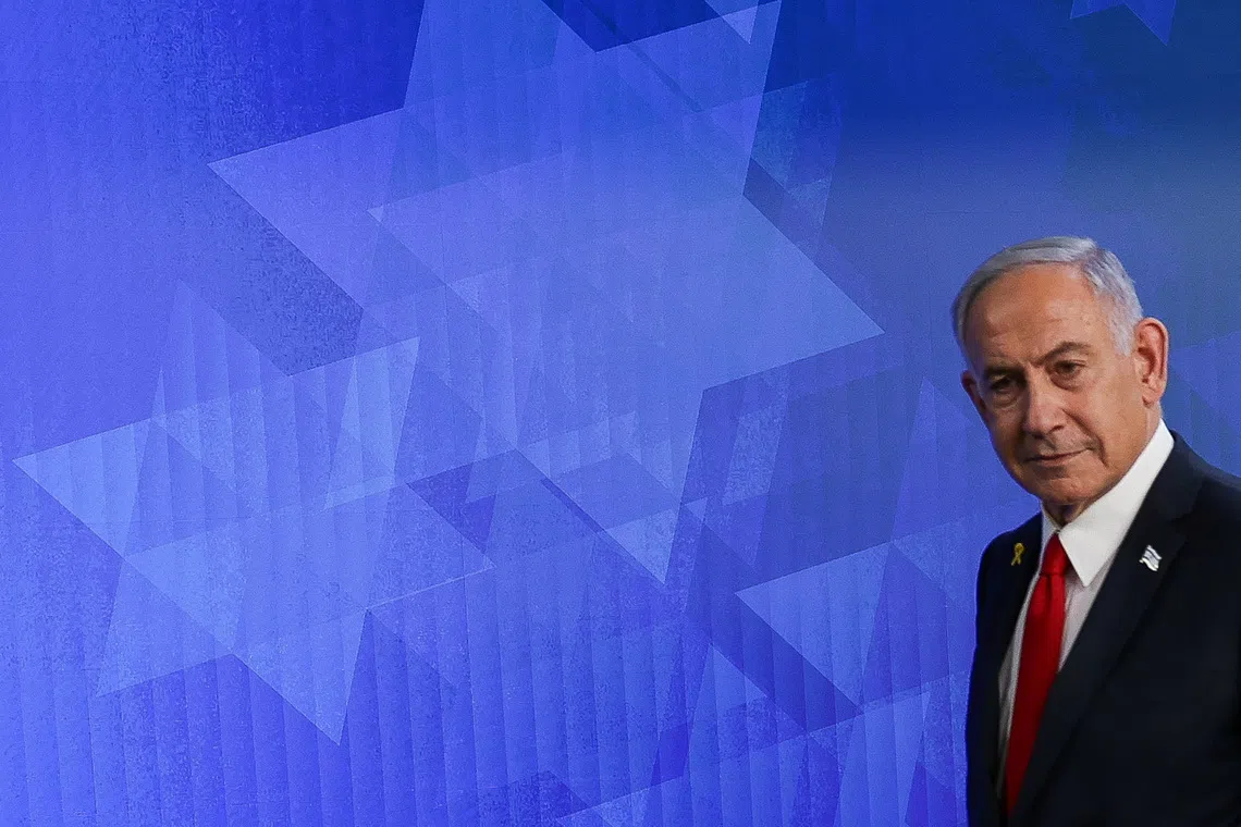 Israeli Prime Minister Benjamin Netanyahu walks after a press conference, in Jerusalem, May 21, 2025. REUTERS/Ronen Zvulun/Pool