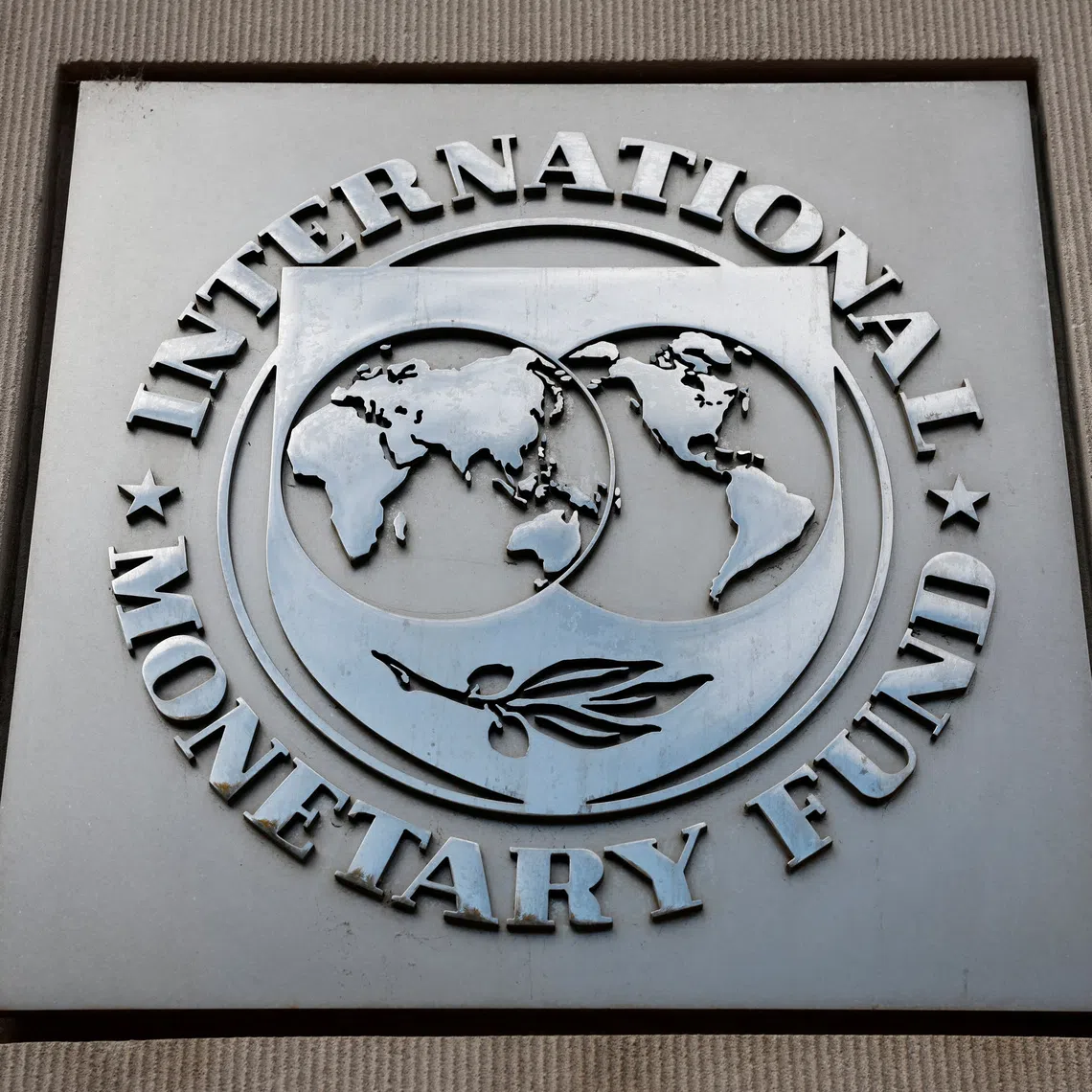 FILE PHOTO: A view of the International Monetary Fund (IMF) logo at its headquarters in Washington, D.C., U.S., November 24, 2024. REUTERS/Benoit Tessier/File Photo