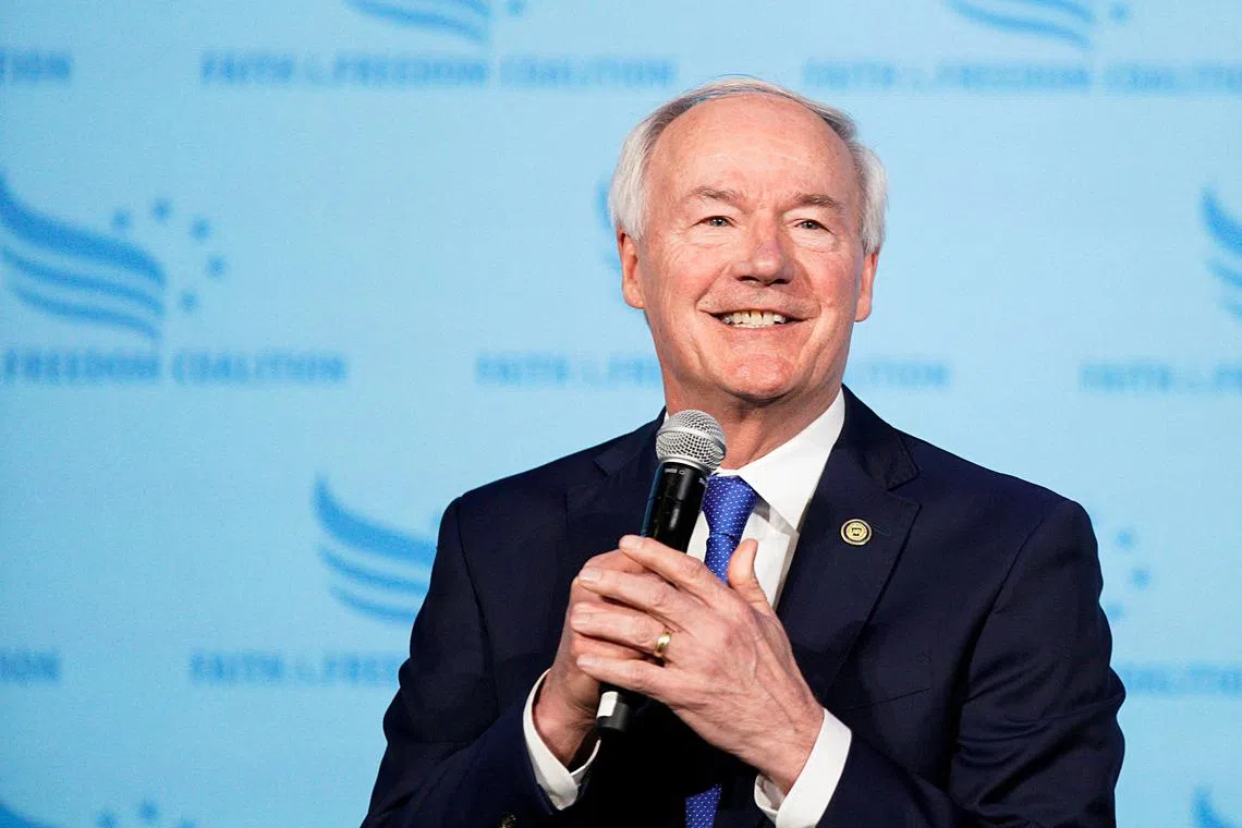 Former Republican Arkansas Governor Asa Hutchinson portrayed himself as a more moderate alternative to party frontrunner Donald Trump.