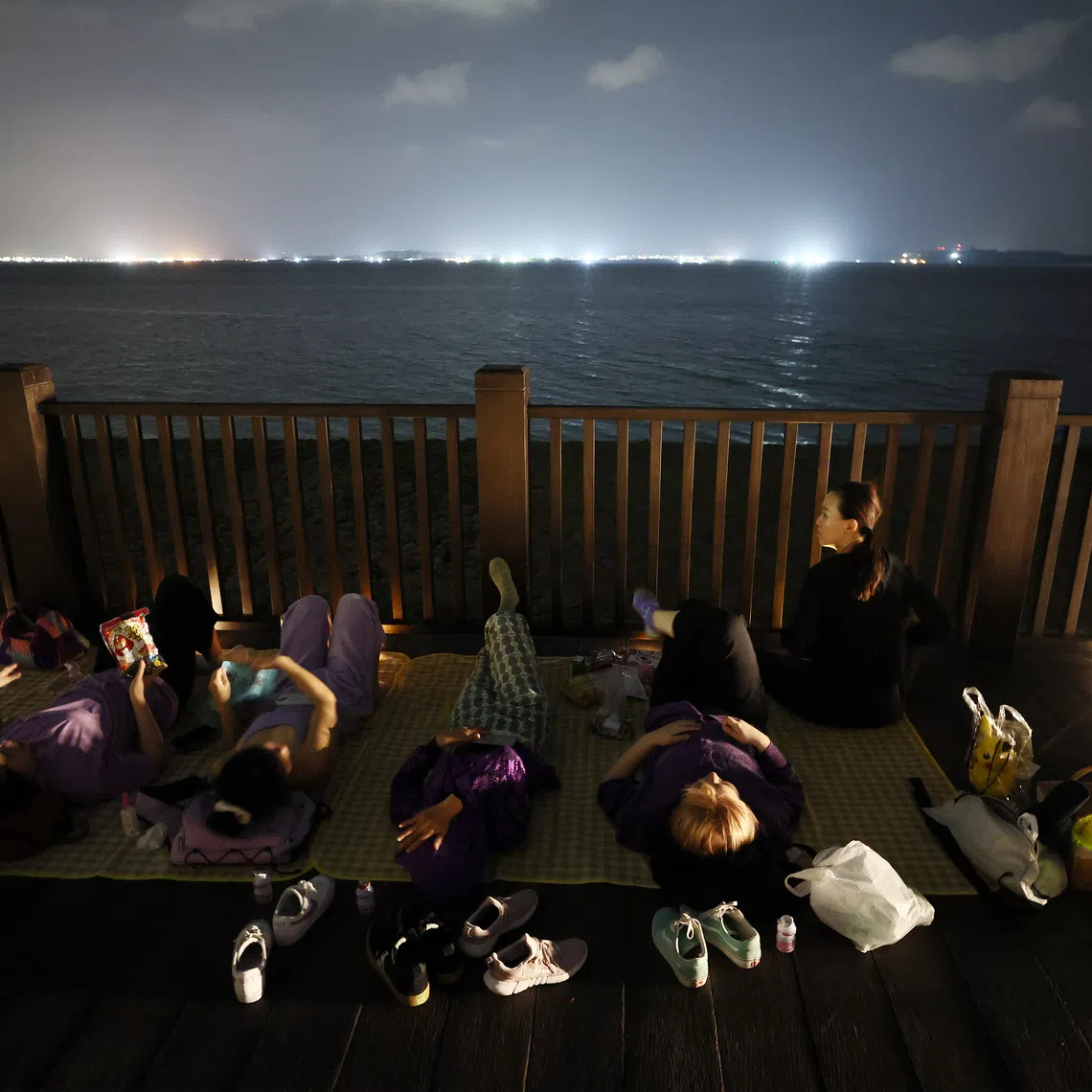 Dark, open areas - such as parks, beaches, reservoirs or fields away from city lights - are recommended for the best viewing experience.