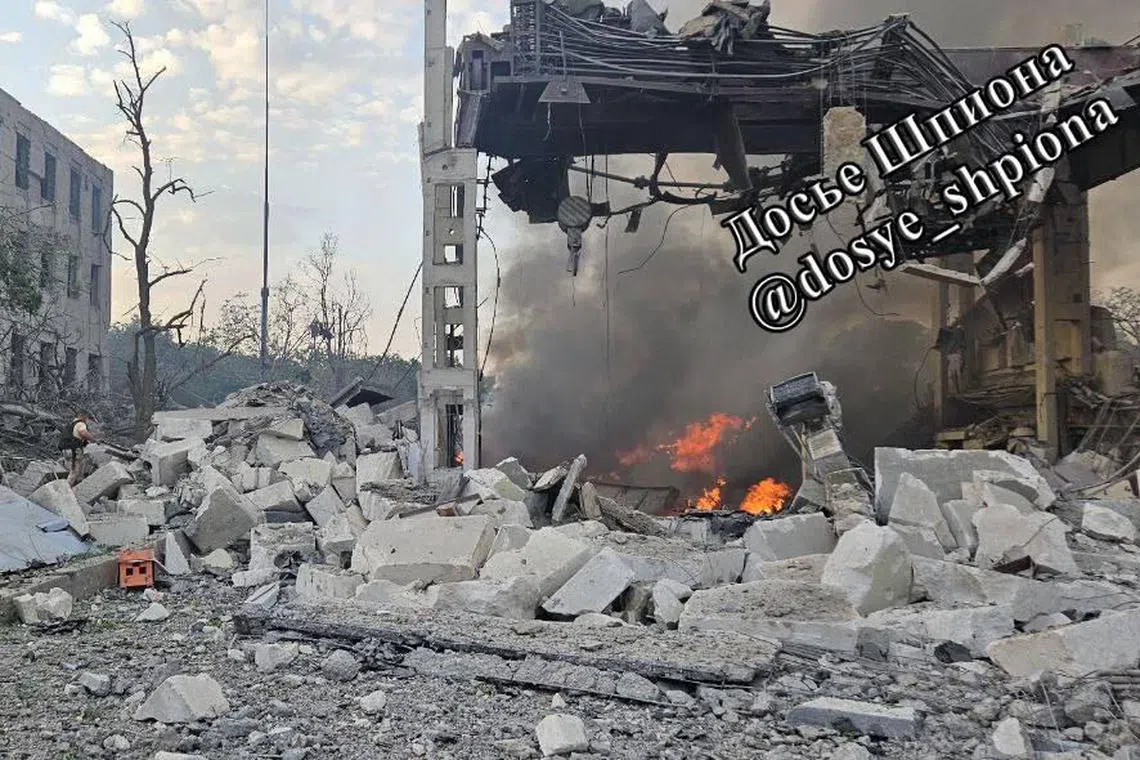 A video was posted online allegedly showing the strike on Balaklava, near Sevastopol.  