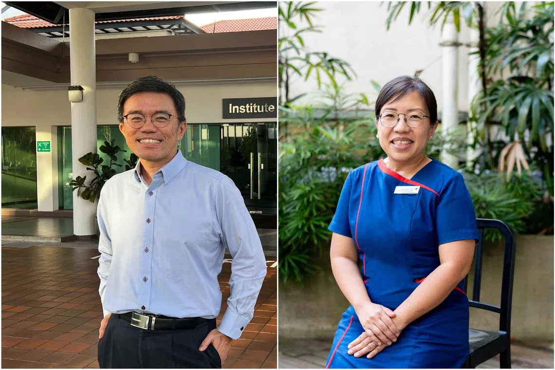 Adjunct Associate Professor Yong Keng Kwang (left) was appointed assistant CEO of the Institute of Mental Health in April, while Ms Margaret Lee became Alexandra Hospital's deputy CEO in July.