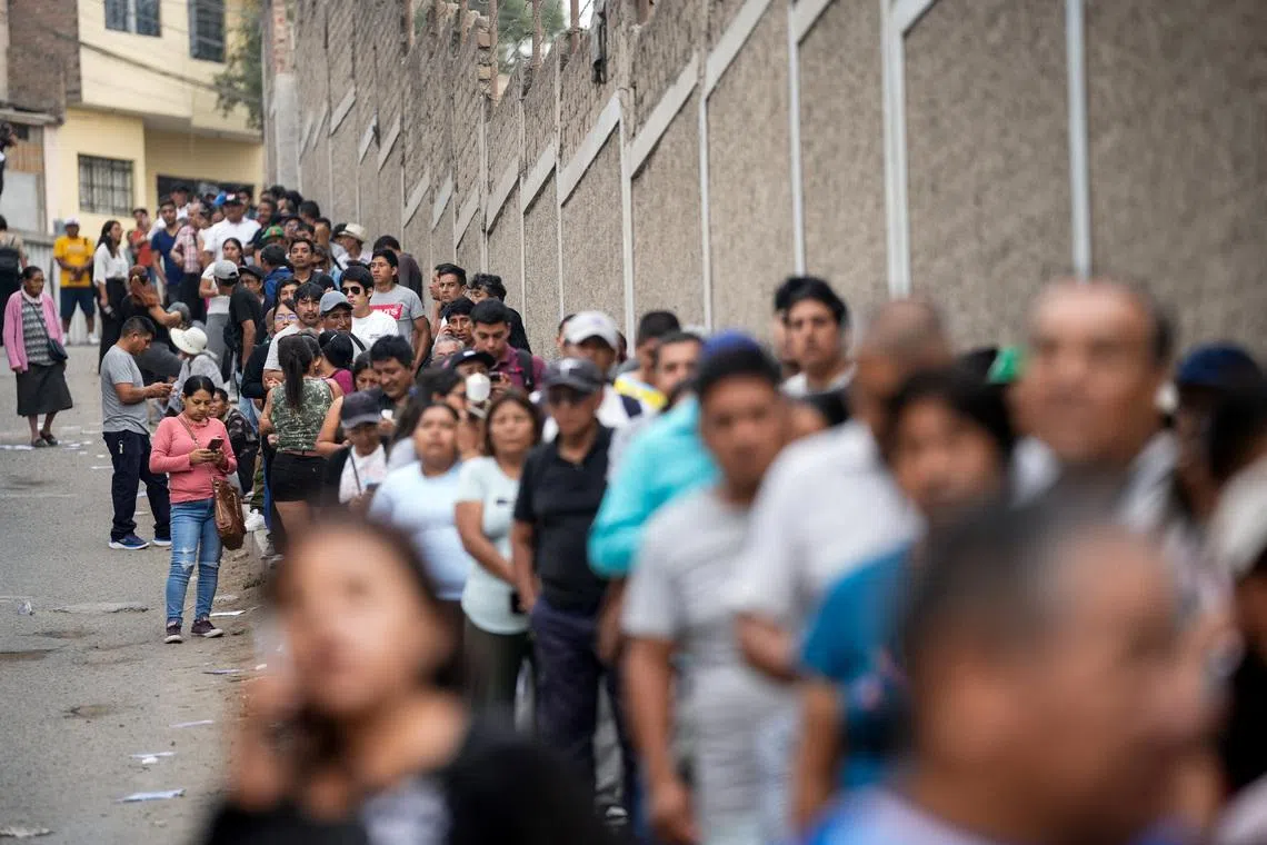 Peru extends voting as conservative Fujimori edges ahead in presidential race
