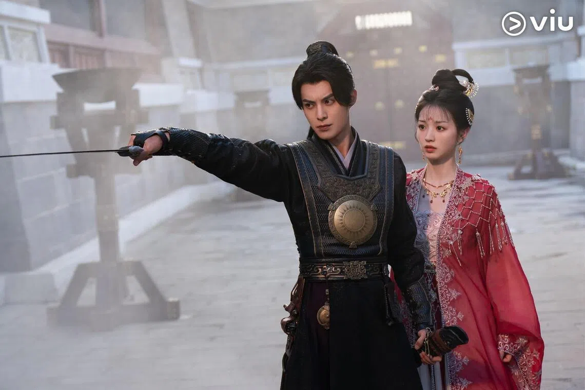 jspicks30 - Dylan Wang (left) and Tian Xiwei in Chinese drama Guardians Of The Dafeng PHOTO: VIU SINGAPORE