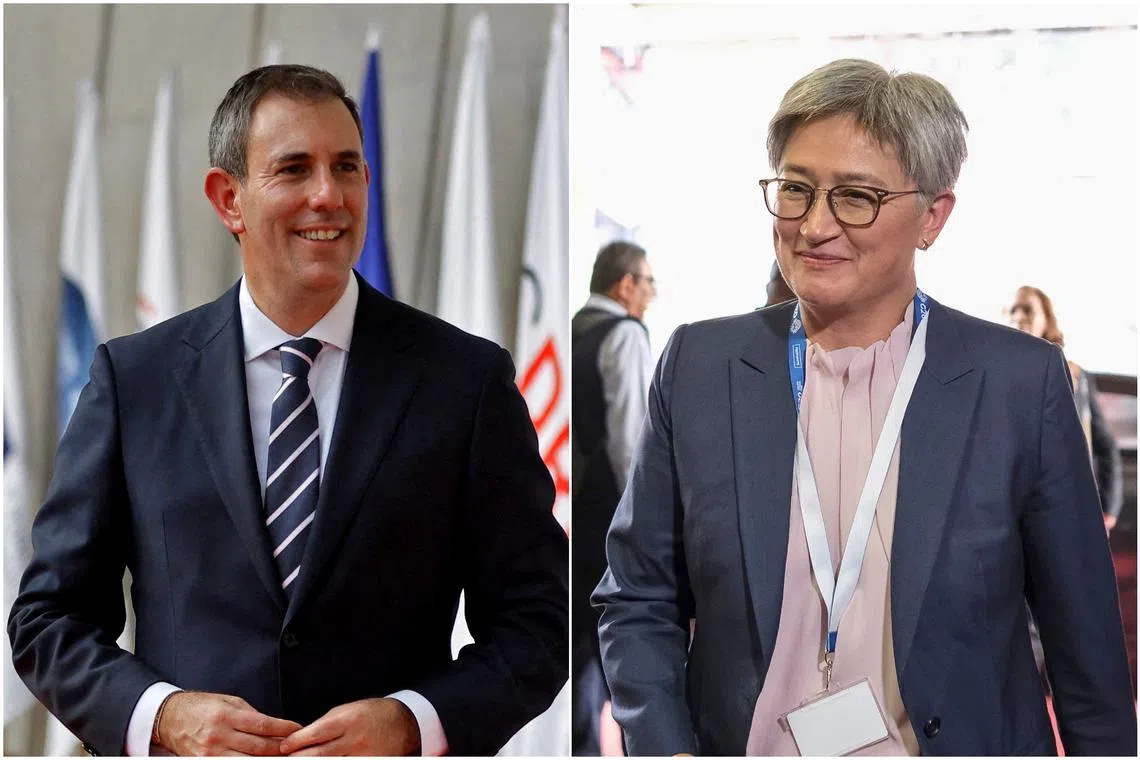 Australia’s Prime Minister Anthony Albanese retained Treasurer Jim Chalmers (left) and Foreign Minister Penny Wong in their portfolios.