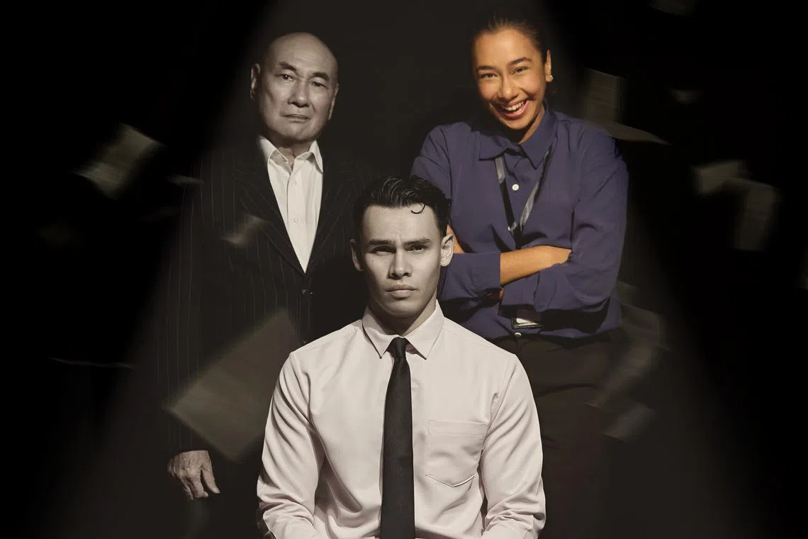 An Interrogation stars (clockwise from foreground) Salif Hardie, Lim Kay Siu and Nadya Zaheer.