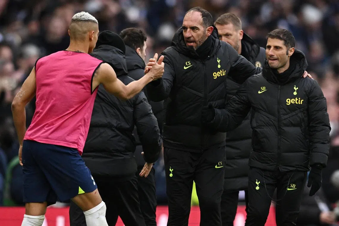 Acting head coach Cristian Stellini will take charge of Tottenham until the end of the season.