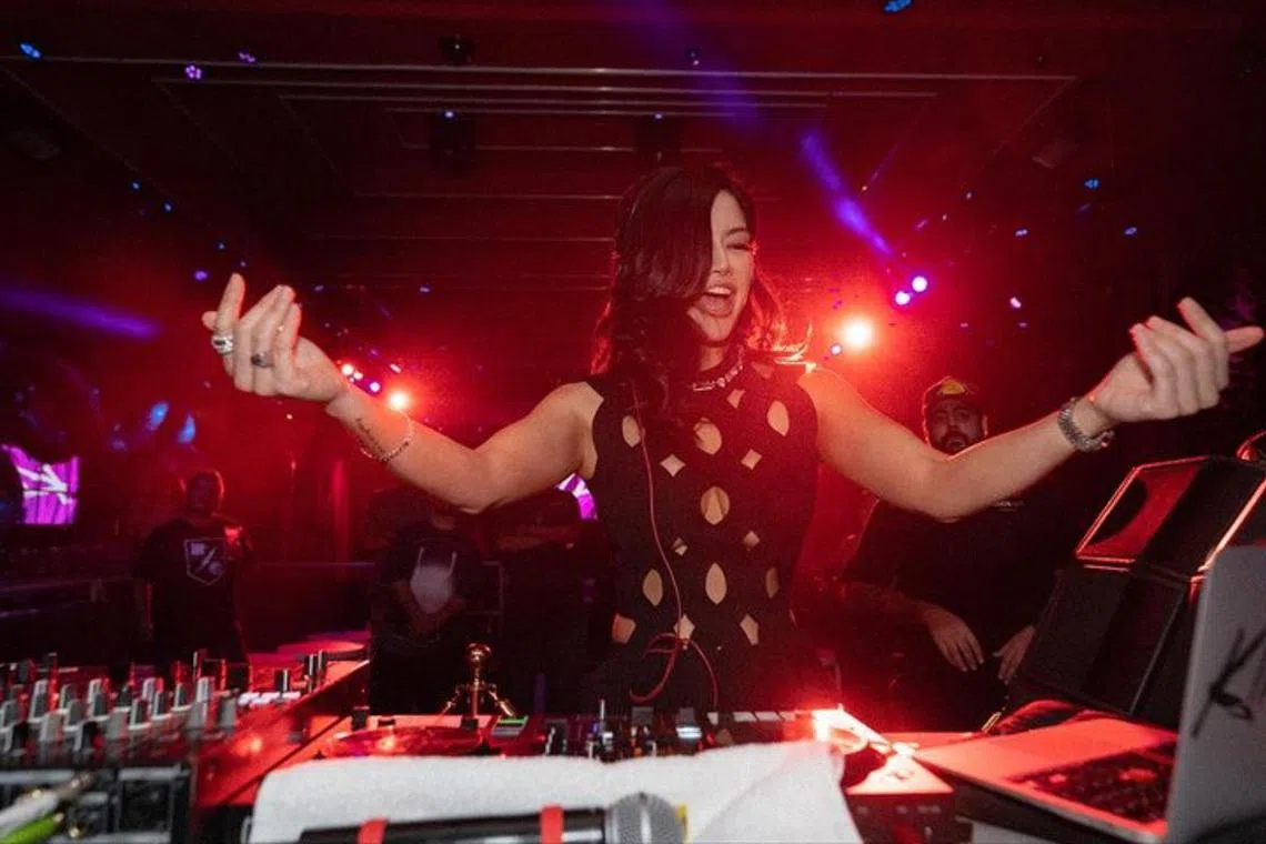 DJ Kim Lee performing at Wynn Las Vegas Hotel in July. 