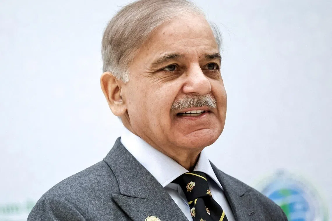 FILE PHOTO: Pakistani Prime Minister Shehbaz Sharif in Ashgabat, Turkmenistan, December 12, 2025. Sputnik/Alexander Kazakov/Pool via REUTERS/File Photo