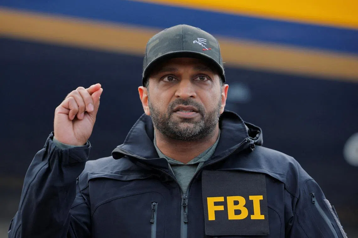 FILE PHOTO: FBI Director Kash Patel during a press conference in Ontario, California, U.S., January 23, 2026.   REUTERS/Mike Blake/ File Photo