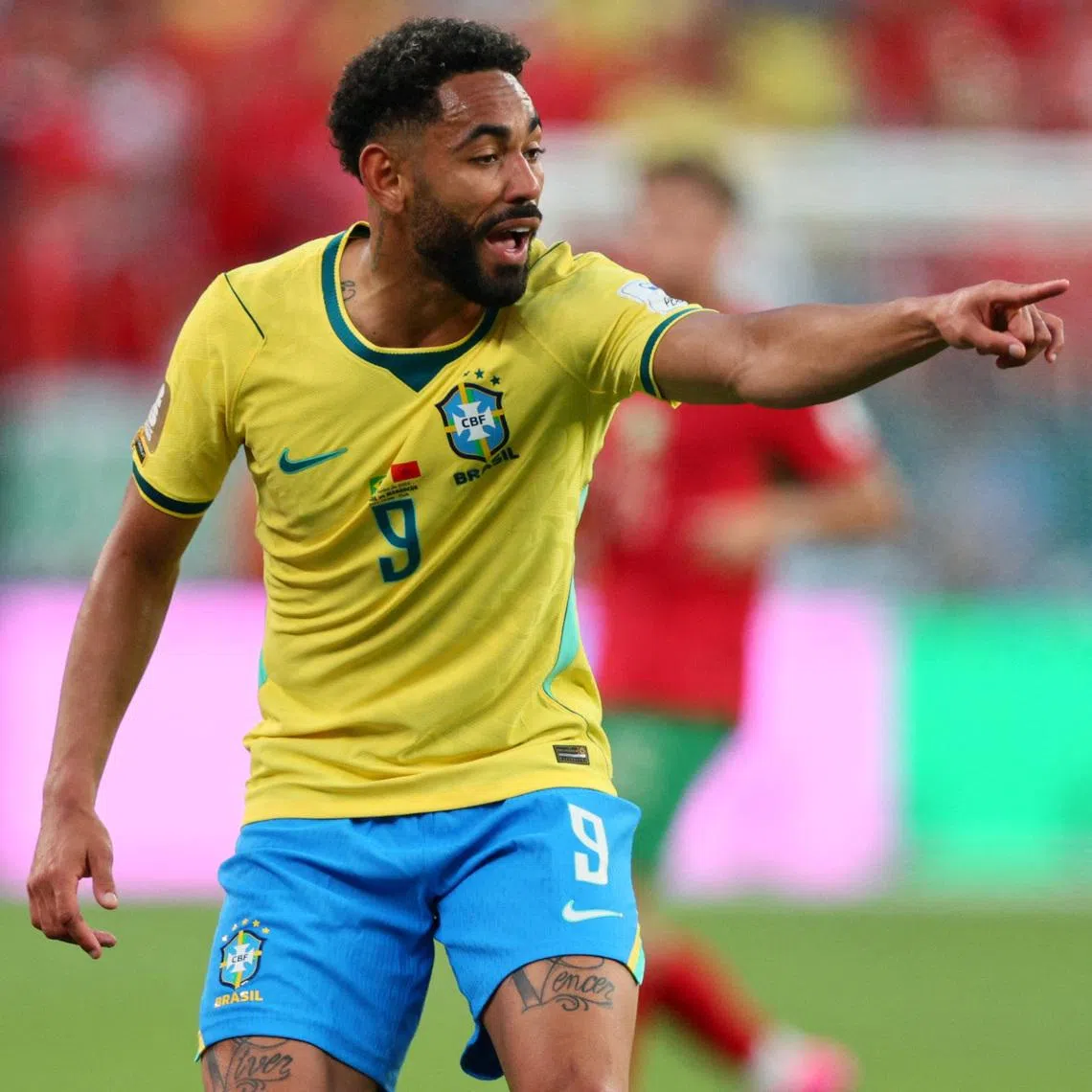 Soccer Football - FIFA World Cup 2026 - Group C - Brazil v Morocco - New York/New Jersey Stadium, East Rutherford, New Jersey, U.S. - June 13, 2026 Brazil's Matheus Cunha reacts IMAGN IMAGES via Reuters/Caean Couto