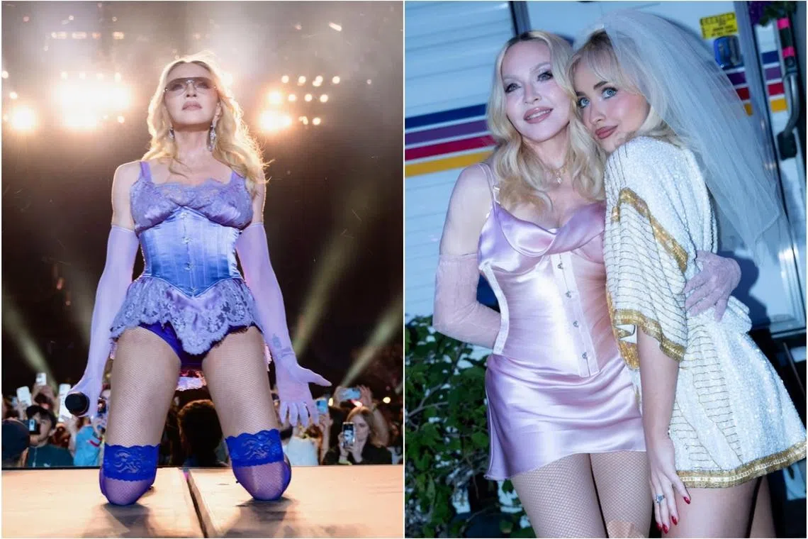 Madonna is offering a reward for the safe return of clothing she wore at the Coachella festival, where she performed with Sabrina Carpenter.