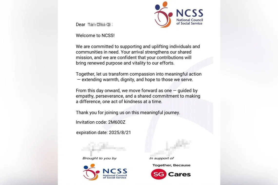 The statutory board warned of the scam invitation letter in a Facebook post on Sept 2.