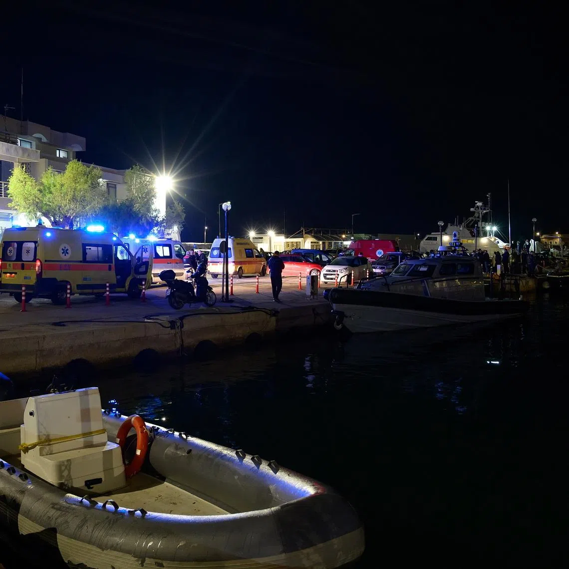 The coast guard said that a search and rescue was underway with coast guard vessels, private boats and divers assisting the operation.