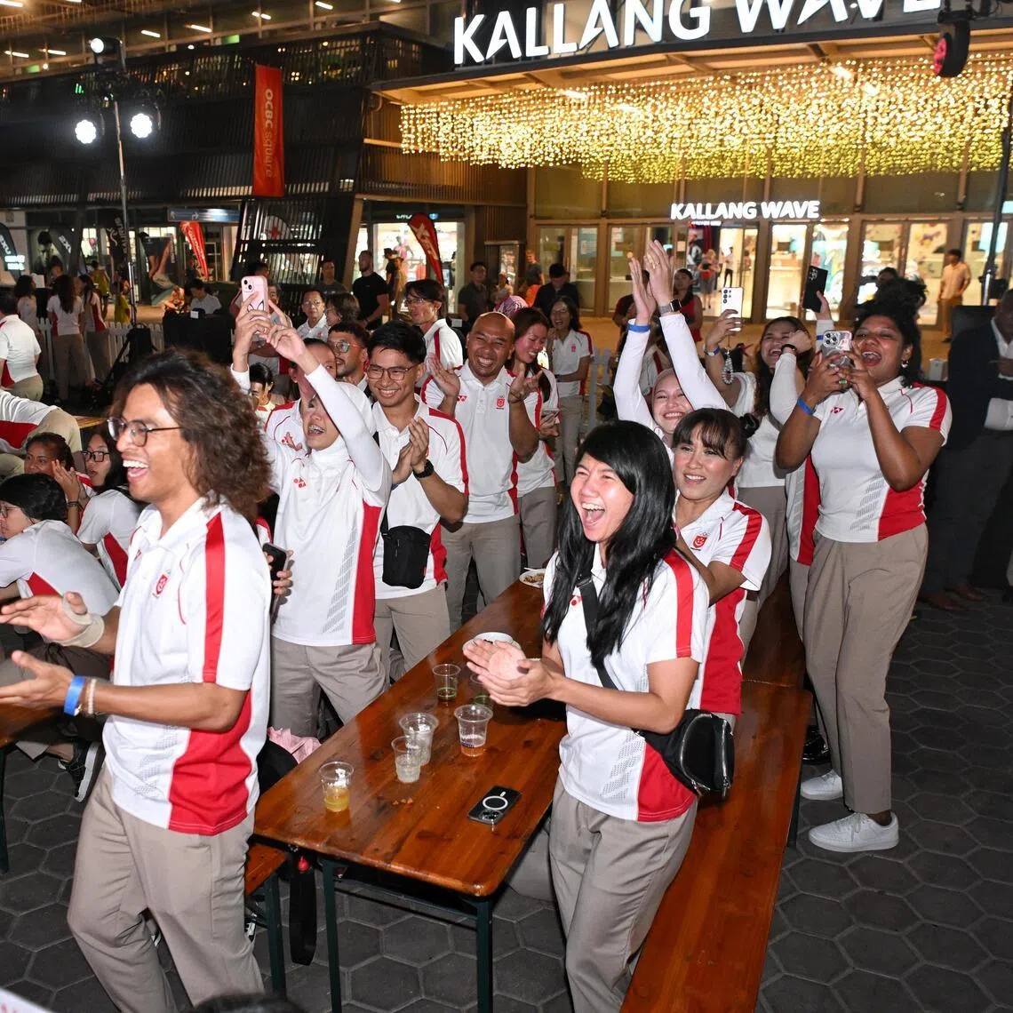 Team Singapore cheers for award recipients at the Major Games Awards Programme presentation and appreciation dinner for the 33rd SEA Games on Jan 21, 2026. 
