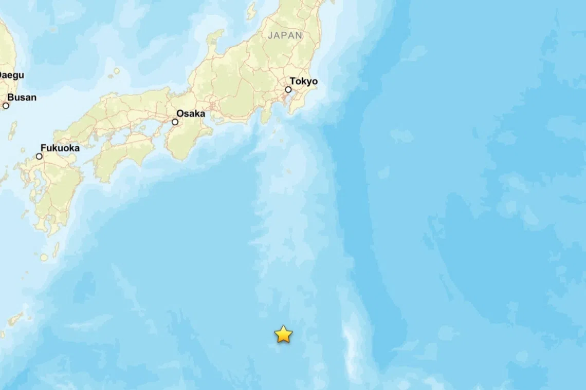 The quake, which registered 3 on Japan’s seismic intensity scale of 7 in parts of the islands, originated to the west of the group at a depth of about 470km.