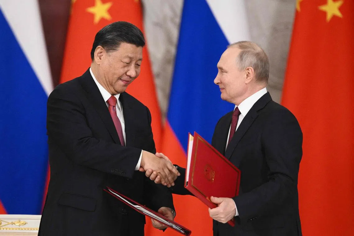 China's President Xi Jinping and Russian President Vladimir Putin emerged from two days of talks with warm words of friendship between the two countries.