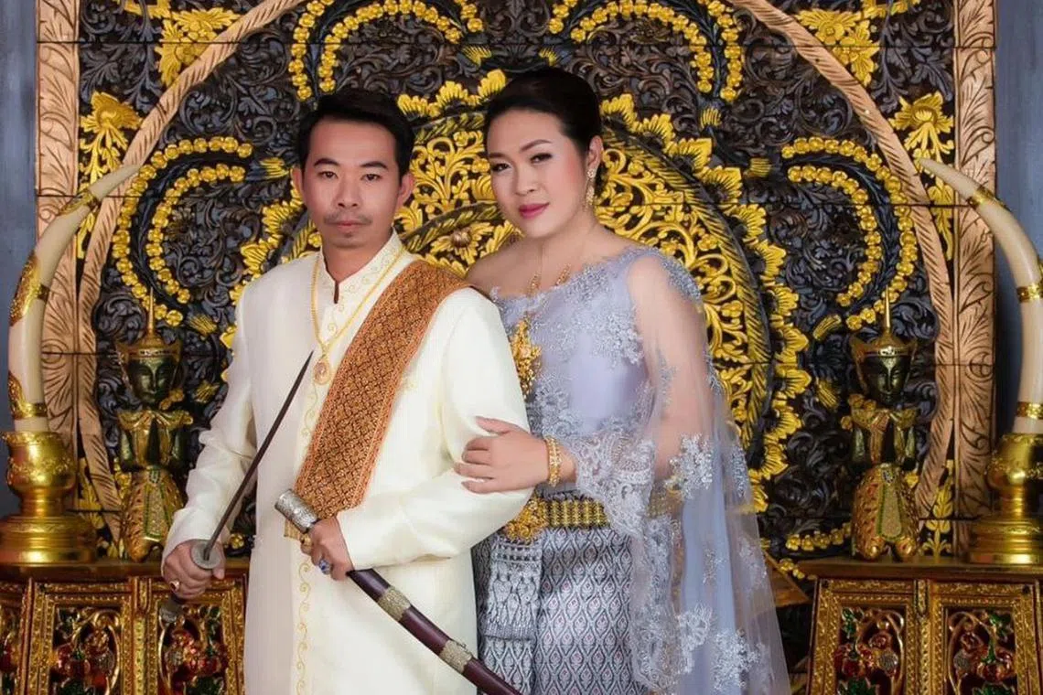 Ms Doalayada Chaichompoo, a transgender woman, with her former husband Pollawat Chaiwut.