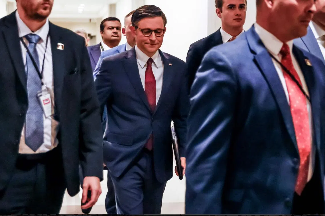 US House speaker Mike Johnson, a Republican, faces a showdown with his party's far-right wing, which has for months blocked renewed aid to help outgunned Ukrainian forces.