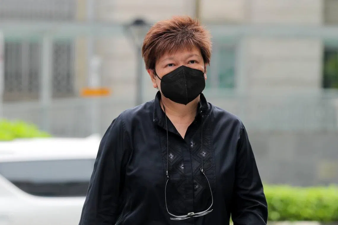 Ex-Hyflux CEO Olivia Lum arriving at the State Courts on Nov 17, 2022. 
