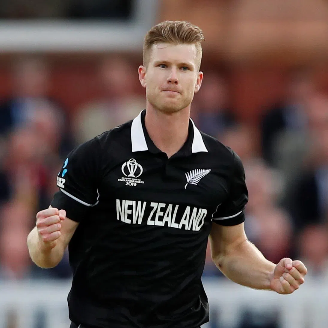 Cricket - ICC Cricket World Cup Final - New Zealand v England - Lord's, London, Britain - July 14, 2019   New Zealand's James Neesham celebrates taking the wicket of England's Jofra Archer   Action Images via Reuters/Andrew Boyers