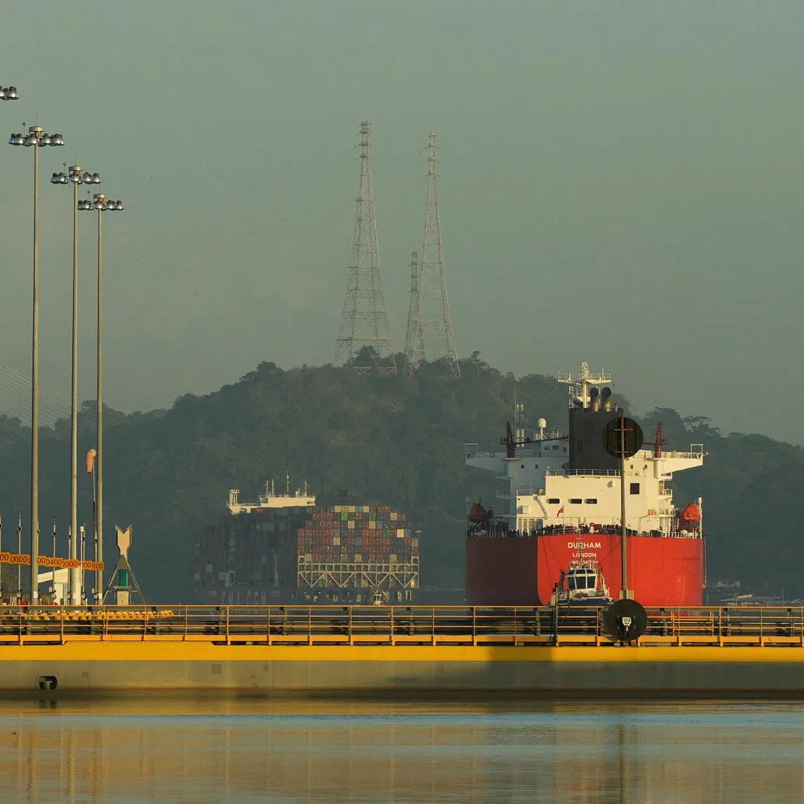 The United Kingdom-flagged LPG Tanker Durham leaves the Cocoli Locks at the Panama Canal, in Panama City, Panama, March 13, 2026. REUTERS/Enea Lebrun