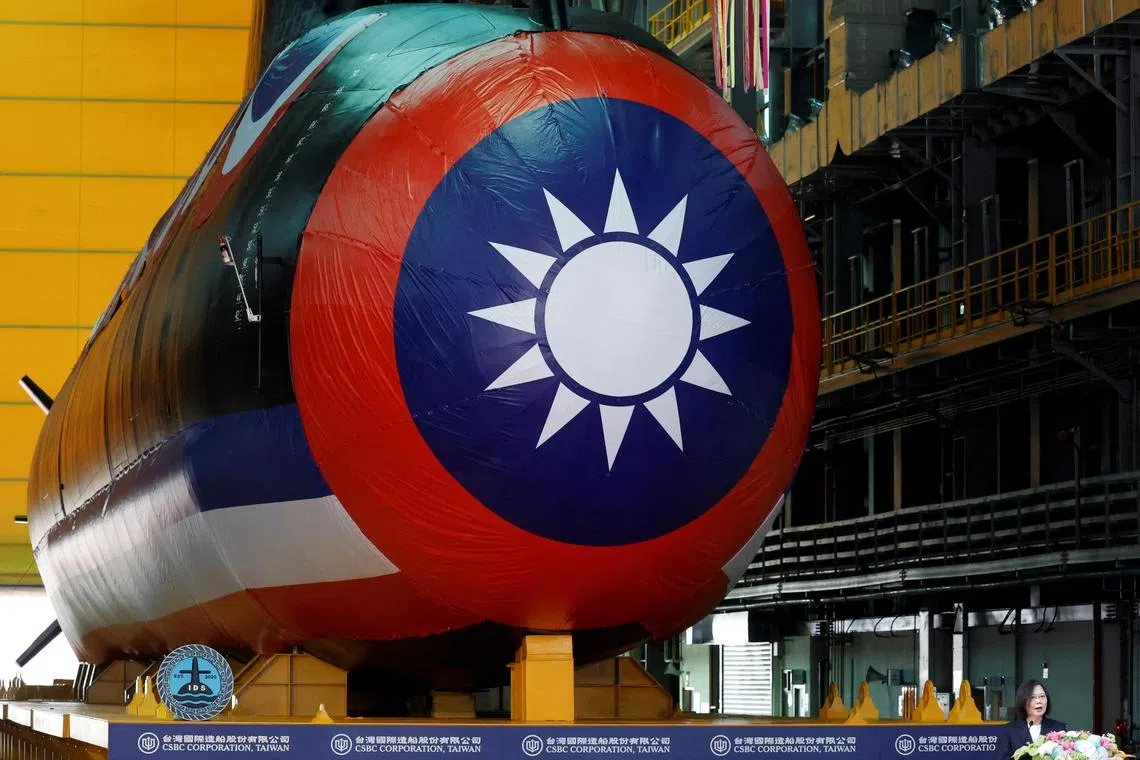Taiwan has said it hopes to deploy at least two such domestically developed submarines by 2027.