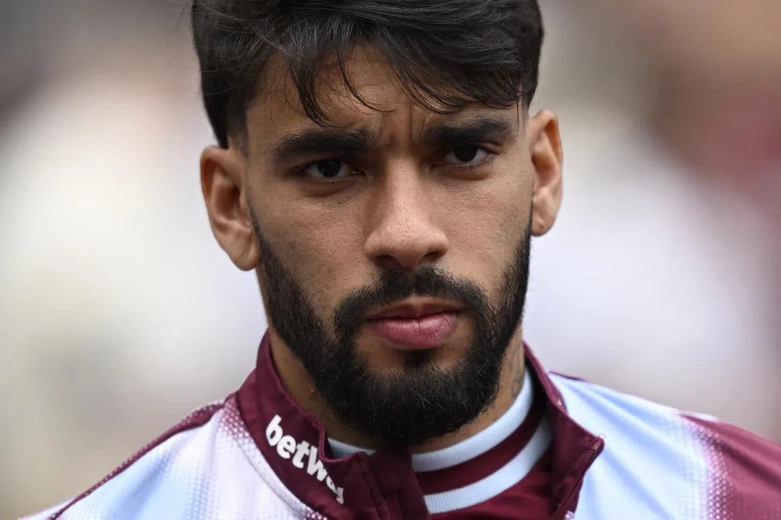 West Ham United's Lucas Paqueta was charged with deliberately seeking to receive a booking during four English Premier League games between November 2022 to August 2023.