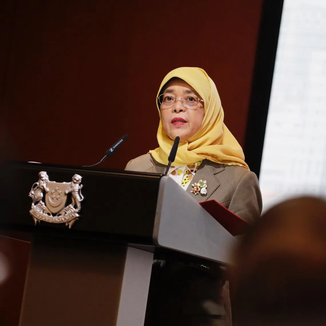 Pointing to the upcoming General Election, Mdm Halimah said: “This is scary how AI is being used to influence voters during this critical period.” 