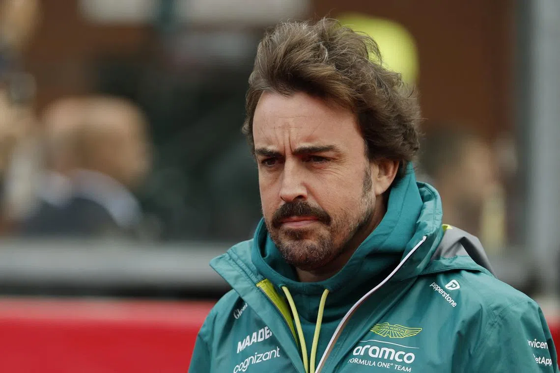Formula One F1 - Belgian Grand Prix - Circuit de Spa-Francorchamps, Stavelot, Belgium - July 27, 2025 Aston Martin's Fernando Alonso before the race REUTERS/Stephanie Lecocq