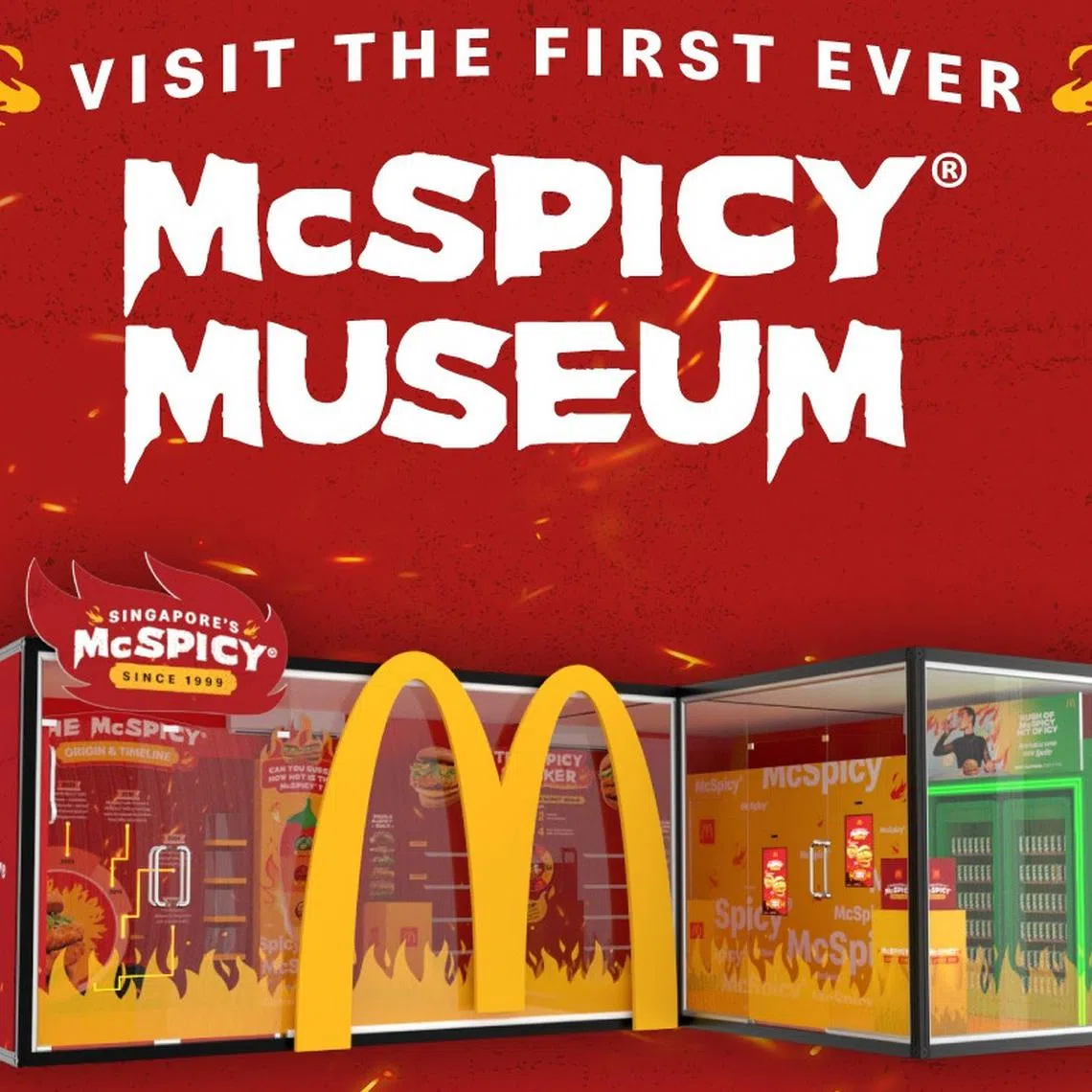 Admission to the museum, held in an open area besides McDonald’s at Bugis Junction, is free.