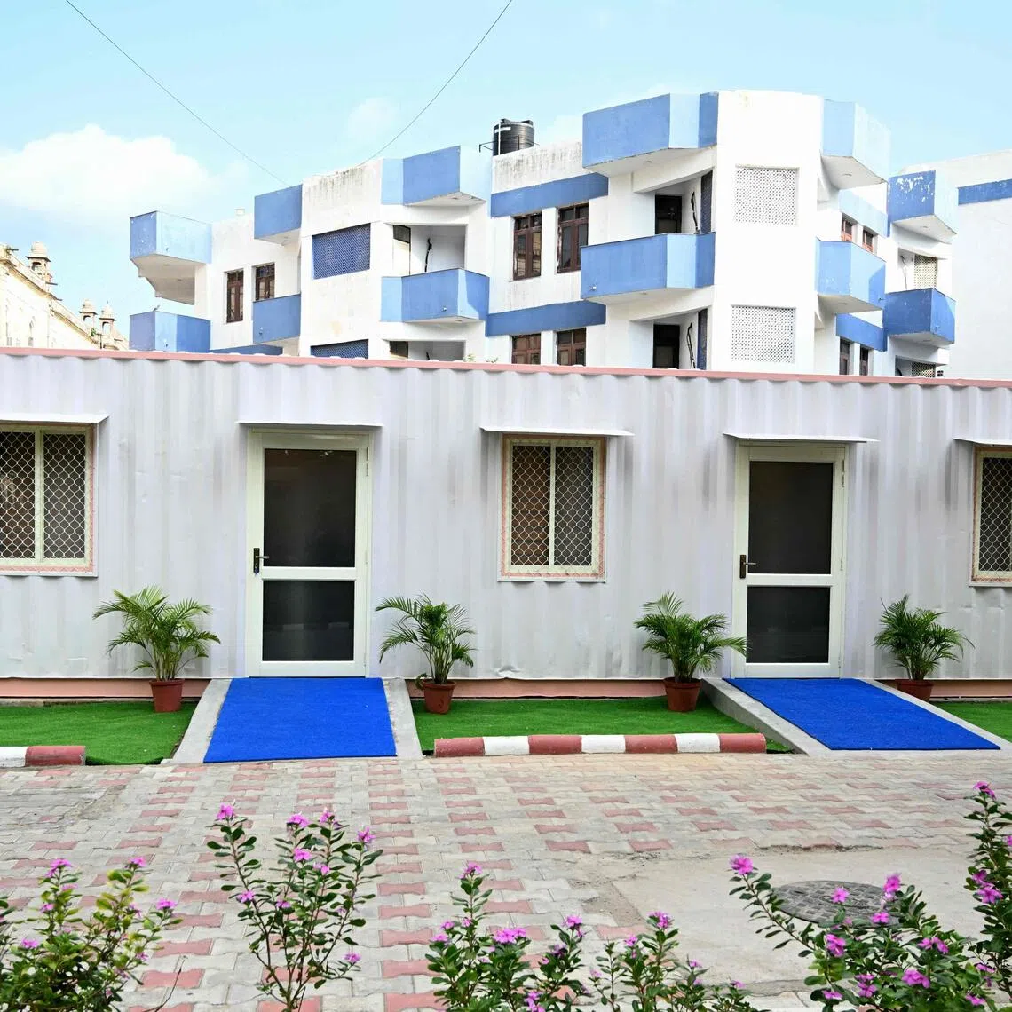 A view of India’s first container-based accommodation for sportspersons preparing to participate in the upcoming Asian Games Aichi-Nagoya 2026, on Sept 3.