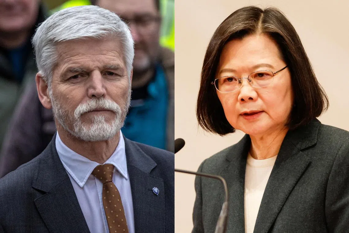 Mr Pavel (left) and Ms Tsai stressed their countries’ shared values of freedom, democracy and human rights during their 15-minute call.