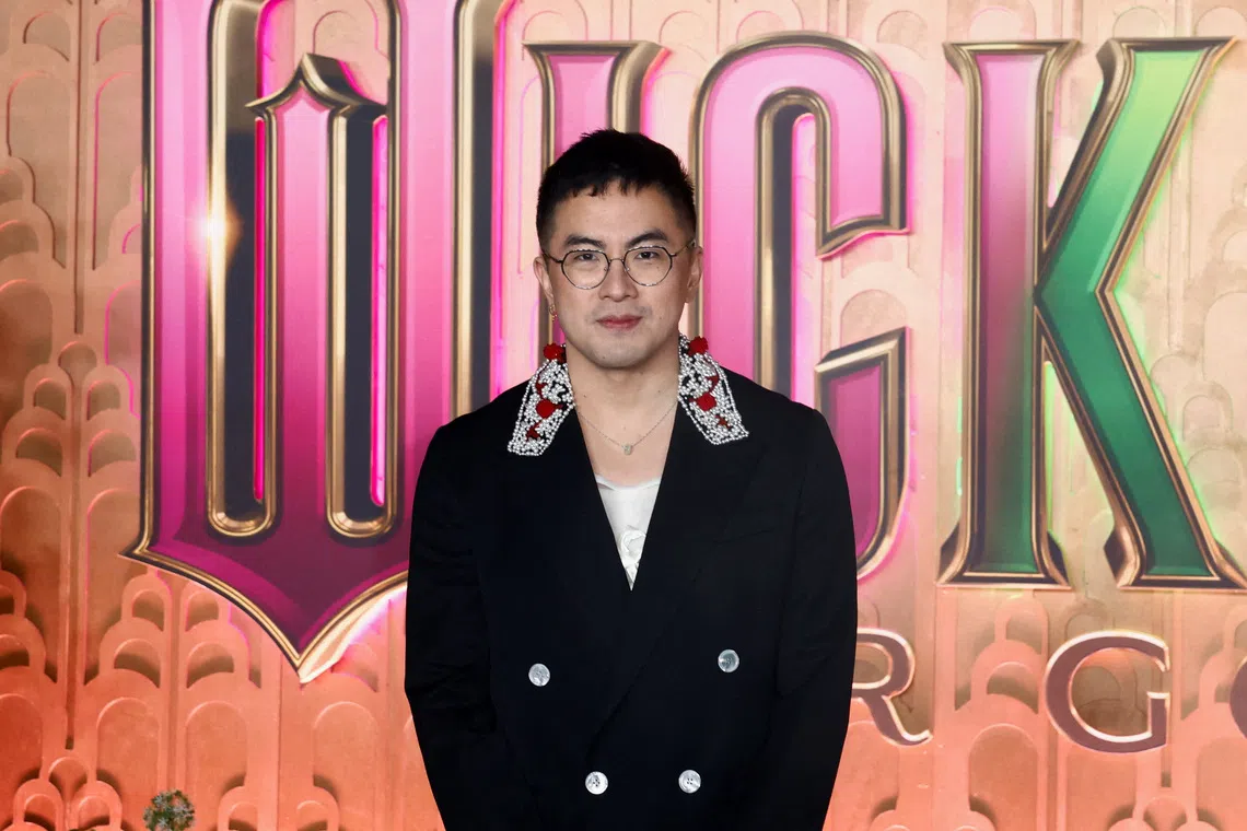 Bowen Yang attends the premiere of the film "Wicked: For Good" in New York City, on Nov 17.