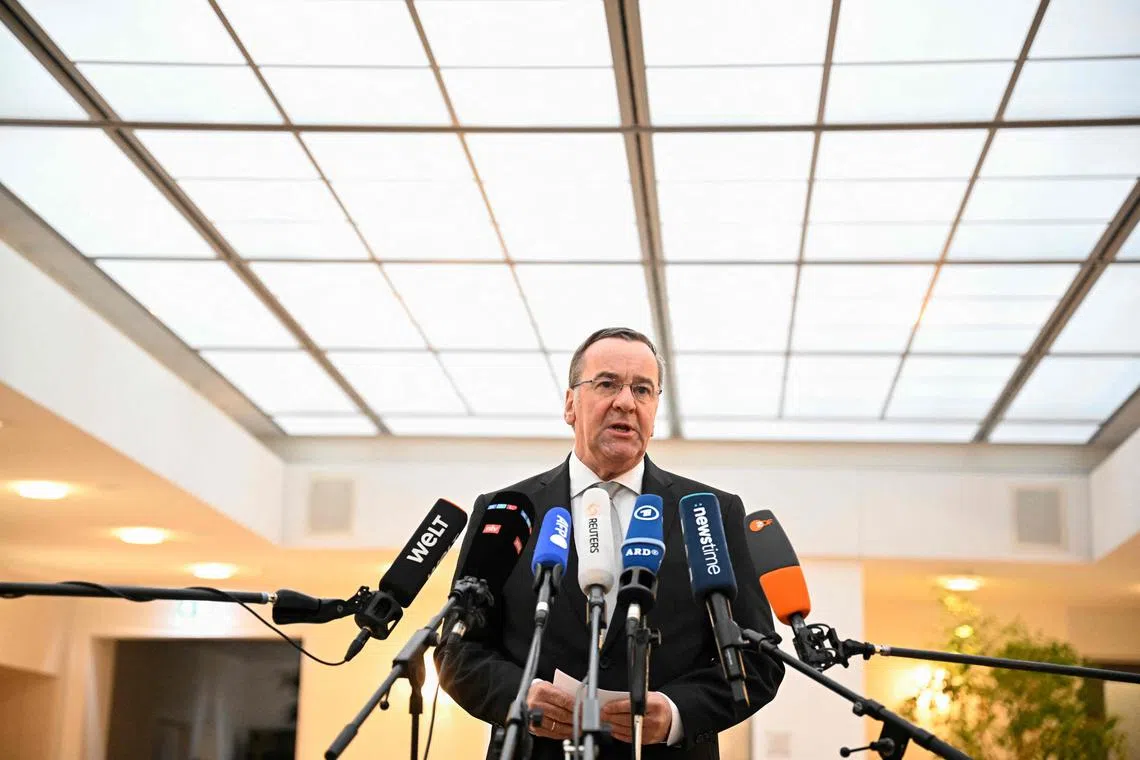 German Defence Minister Boris Pistorius said the attack was "undermining our unity".