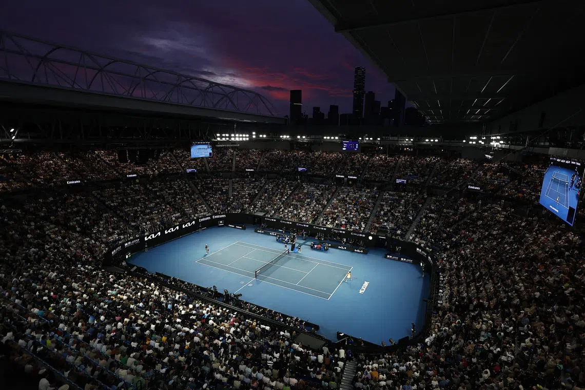 Tennis - Australian Open - Melbourne Park, Melbourne, Australia - January 25, 2025 General view during the final between Madison Keys of the U.S. and Belarus' Aryna Sabalenka REUTERS/Tingshu Wang