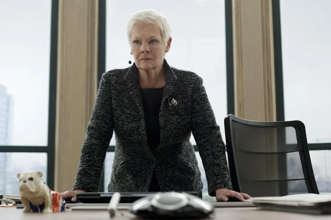 Judi Dench found international fame as M in eight James Bond movies from 1995 to 2015. 