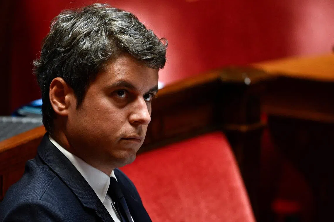 French Prime Minister Gabriel Attal unexpectedly appeared on a stage in the middle of a radio debate. 
