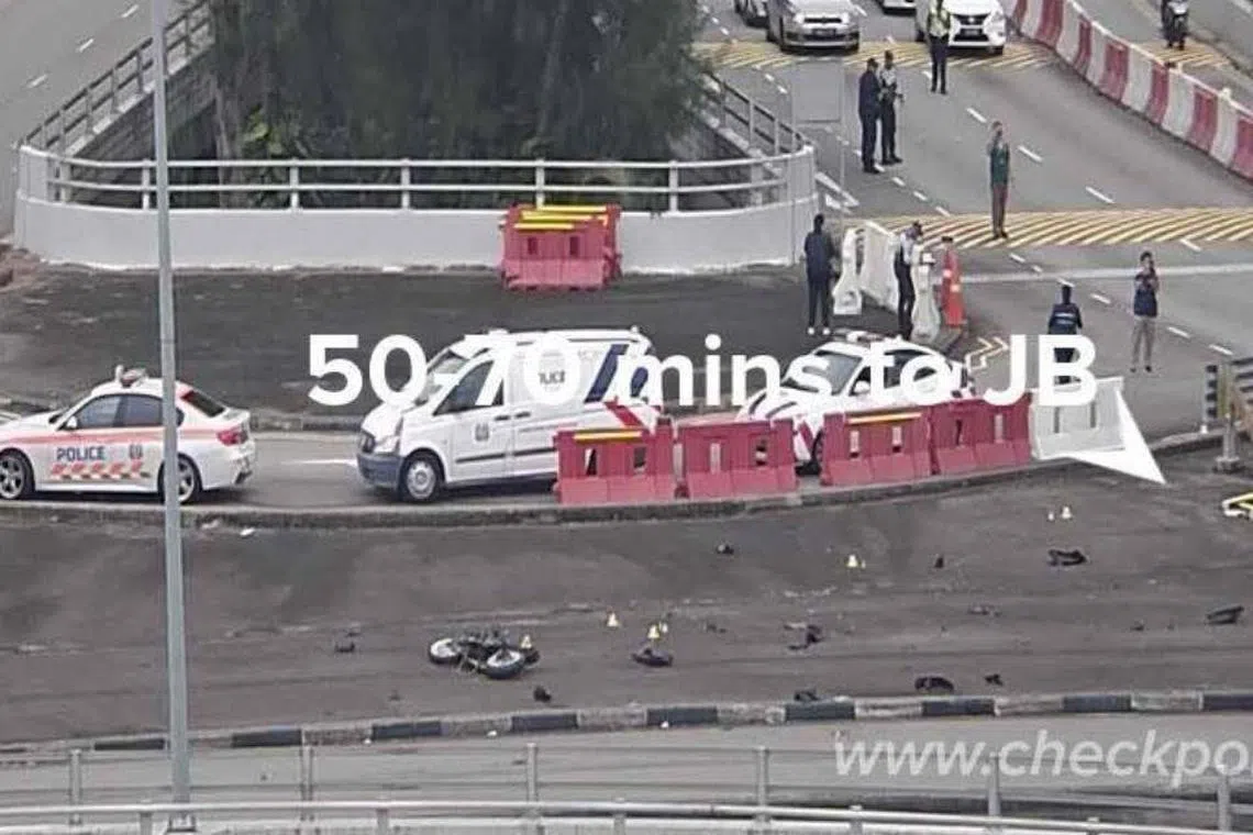 The motorcycle was believed to have skidded along 501 Jalan Ahmad Ibrahim at about 3.25pm.